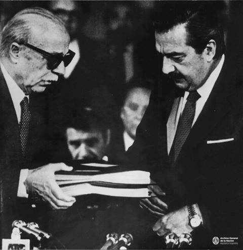 Ernesto Sábato y Raúl Alfonsín