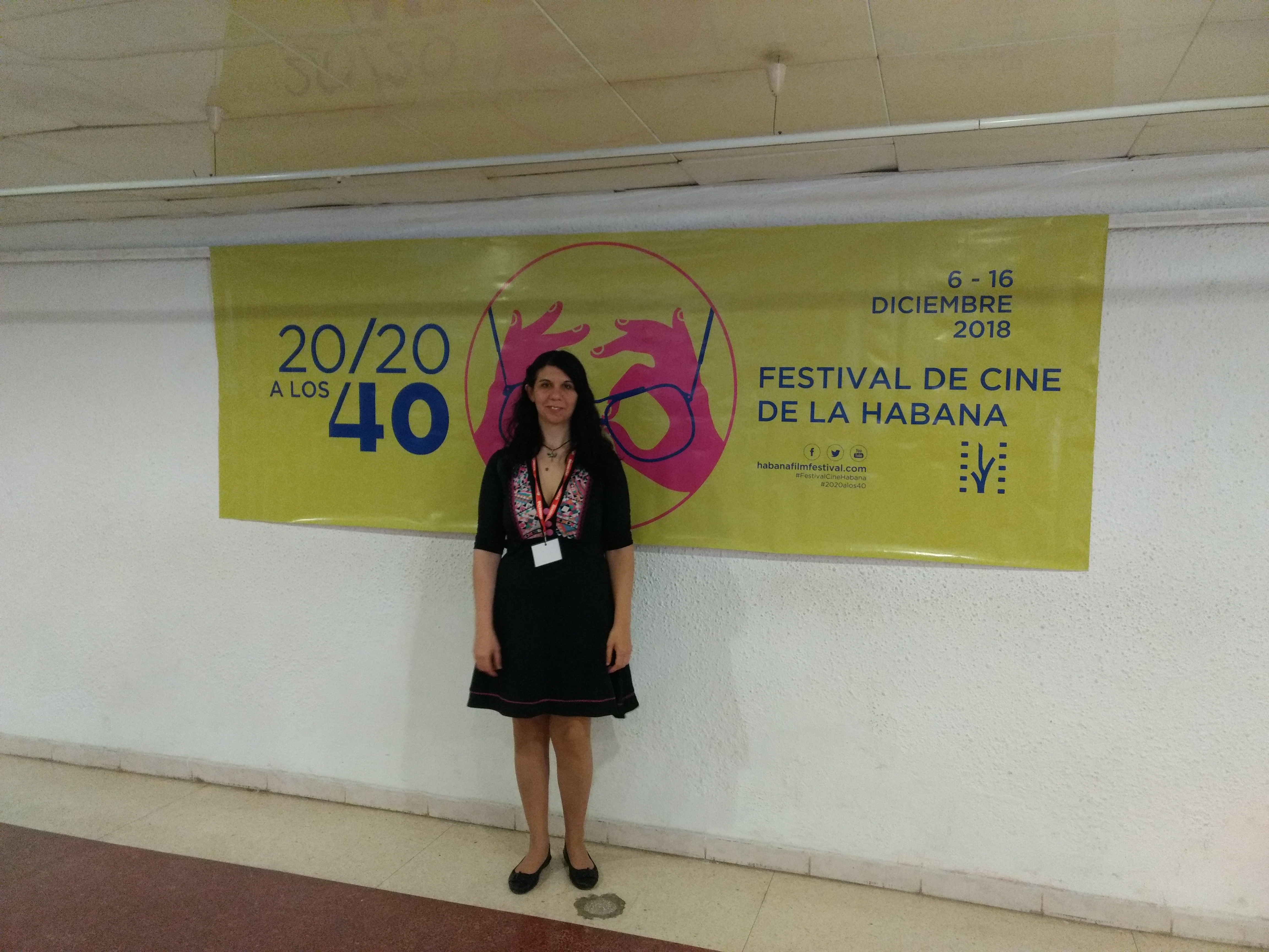 Daniela Fiore en el Festival de Cine de La Habana.